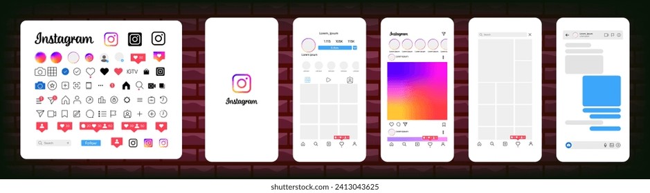 Instagram账号主页展示界面示例